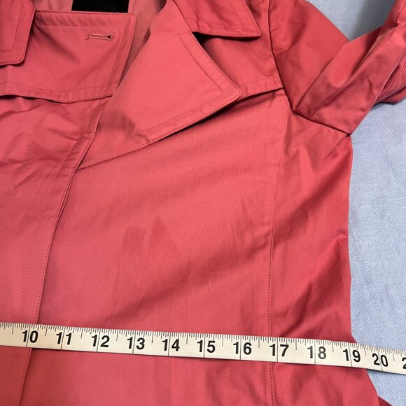 NWOT Talbots Women's Trench Coat Button Dark Pink Belted Size 10 - Picture 9 of 15